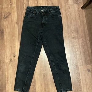 Zara black mom jean/straight leg jean